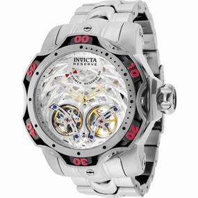Invicta Men's Watch - Reserve Venom Open Heart Silver Dial Steel Bracelet | 35984