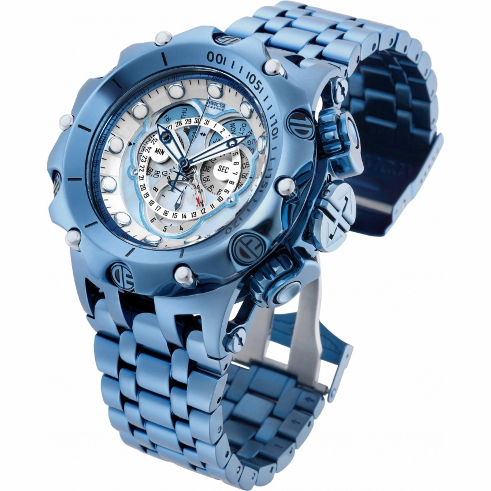 Invicta Men's Watch - Reserve Venom Viper Chronograph Light Blue Bracelet | 35189
