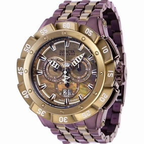 Invicta Men's Watch - Ripsaw Chrono Khaki MOP and Brown Dial Steel Bracelet | 38805