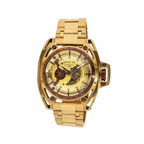 Invicta Men's Watch - S1 Rally Automatic Gold Semi Skeleton Dial Bracelet | 38151