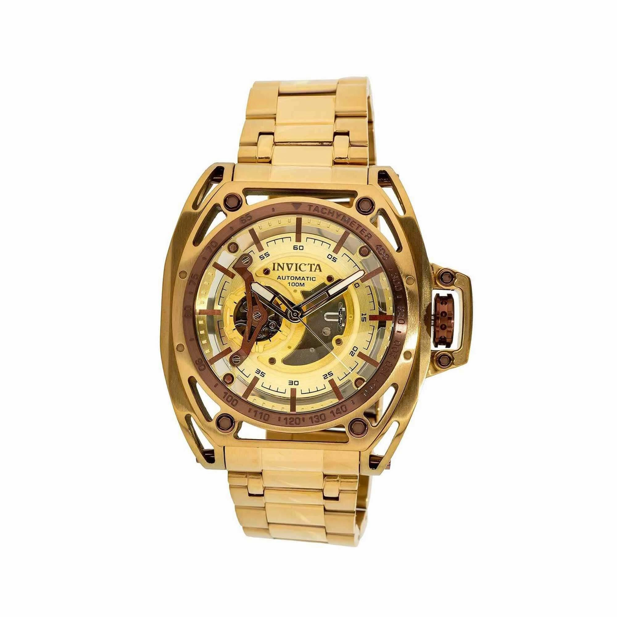 Invicta Men's Watch - S1 Rally Automatic Gold Semi Skeleton Dial Bracelet | 38151