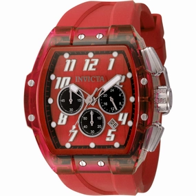 Invicta Men's Watch - S1 Rally Quartz Chronograph Red Silicone Strap Date | 45483