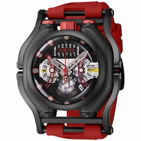 Invicta Men's Watch - Sea Hunter Quartz Gunmetal and Black Case Red Strap | 41714