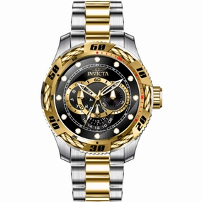 Invicta Men's Watch - Speedway Black and Gold Dial Two Tone Steel Bracelet | 45752