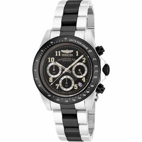 Invicta Men's Watch - Speedway Chronograph Charcoal Dial Two Tone Bracelet | 17031