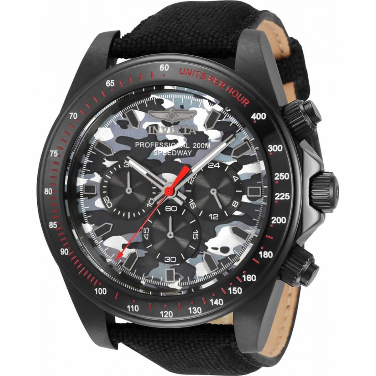 Invicta Men's Watch - Speedway Quartz Chronograph Black Cordura Nylon Strap | 33795