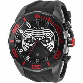Invicta Men's Watch - Star Wars Kylo Ren Quartz Black and White Dial Strap | 35044