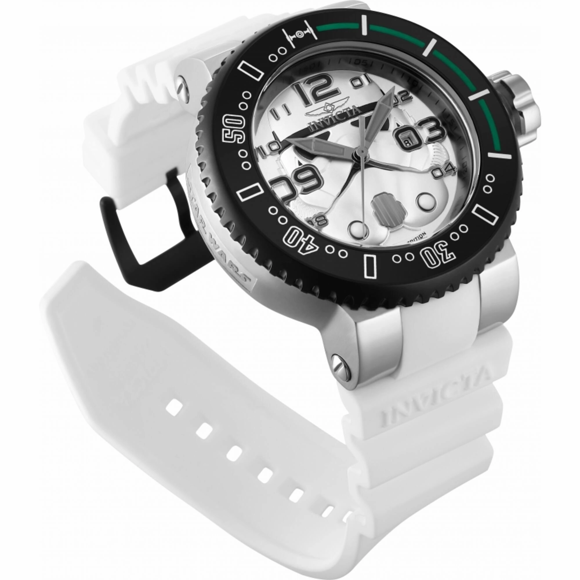 Invicta Men's Watch - Star Wars Stormtrooper Rotating Bezel Silicone Strap | 27757