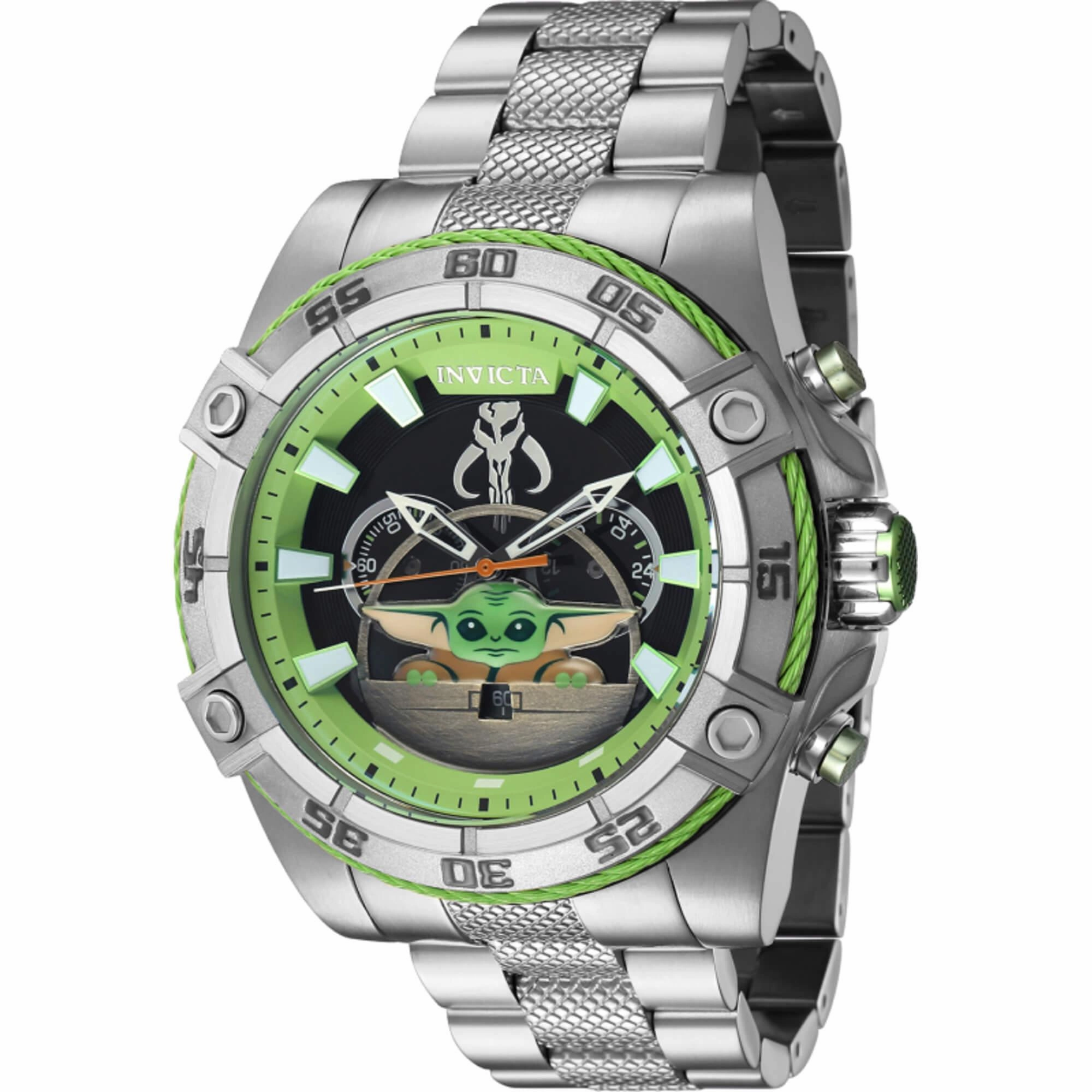 Invicta Men's Watch - Star Wars The Child Chronograph Silver Steel Bracelet | 41220