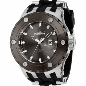 Invicta Men's Watch - Subaqua Date Display Gunmetal Dial Rubber and SS Strap | 38690
