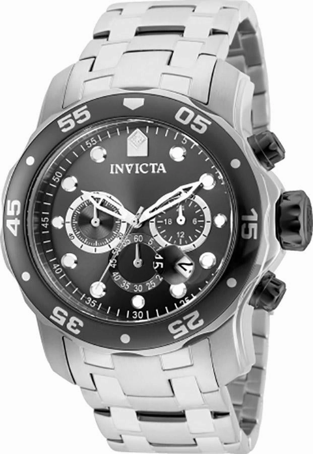 INVICTA Pro Diver Mens Watch - Gunmetal Tone-Chronograph-Gunmetal Tone Bracelet