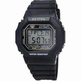 Invicta Unisex Watch - Activa Digital Dial Black Silicone Strap | ACW424-002