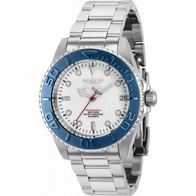 Invicta Women's Automatic Watch - Pro Diver Blue Bezel Silver Steel Bracelet | 36771