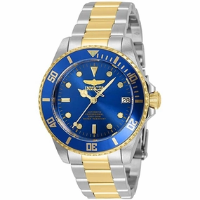 Invicta Women's Automatic Watch - Pro Diver Blue Rotating Bezel TT Bracelet | 35849