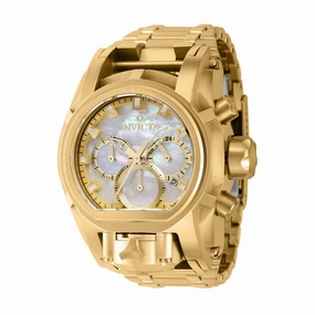 Invicta Women's Chrono Watch - Bolt Zeus Magnum Yellow Gold Bracelet Dual Time | 40587