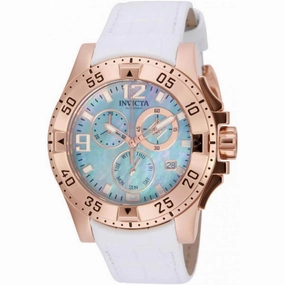 Invicta Women's Chrono Watch - Excursion Rose Gold Tone Case White Strap | 16100