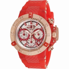 Invicta Women's Chrono Watch - Subaqua Noma III TT Red and Rose Gold Strap | 30305