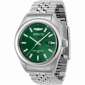 Invicta Women's Quartz Watch - Aviator Green Dial SS Bracelet Date Display | 38423