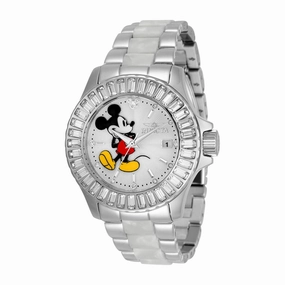 Invicta Women's Quartz Watch - Disney Mickey Mouse Silver Tone Dial Bracelet | 33231