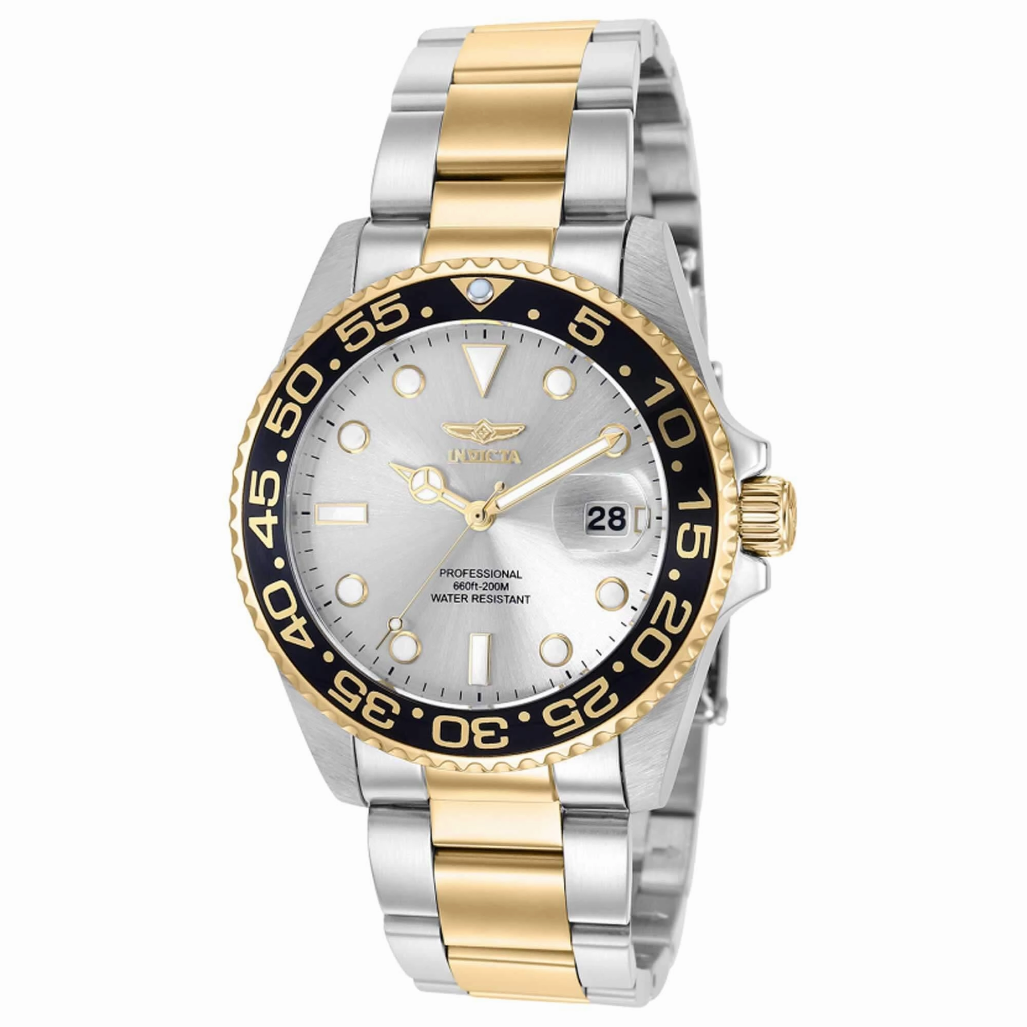 Invicta Women's Quartz Watch - Pro Diver Silver Tone Dial Two Tone Bracelet | 36540