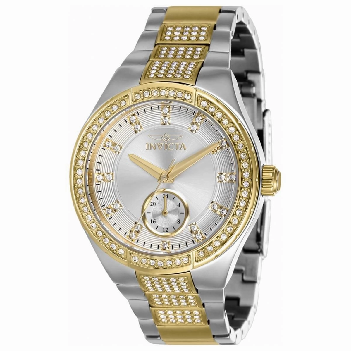Invicta Women's Quartz Watch - Specialty Silver Tone Dial Two Tone Bracelet | 38632
