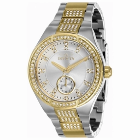 Invicta Women's Quartz Watch - Specialty Silver Tone Dial Two Tone Bracelet | 38632