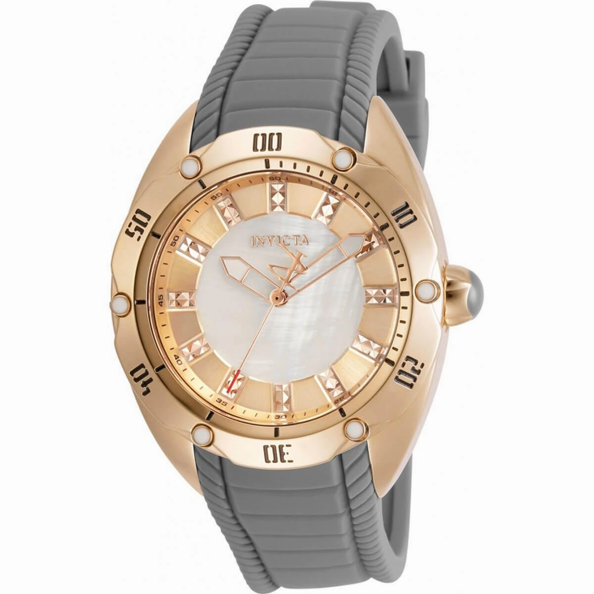 Invicta Women's Quartz Watch - Venom White MOP Dial Grey Rubber Strap | 30973