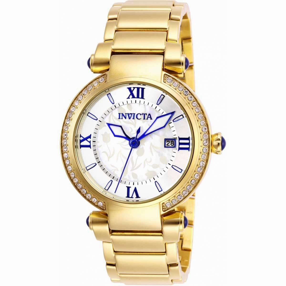 Invicta Women's Watch - Angel Mother of Pearl Dial Yellow Gold SS Bracelet | 27083