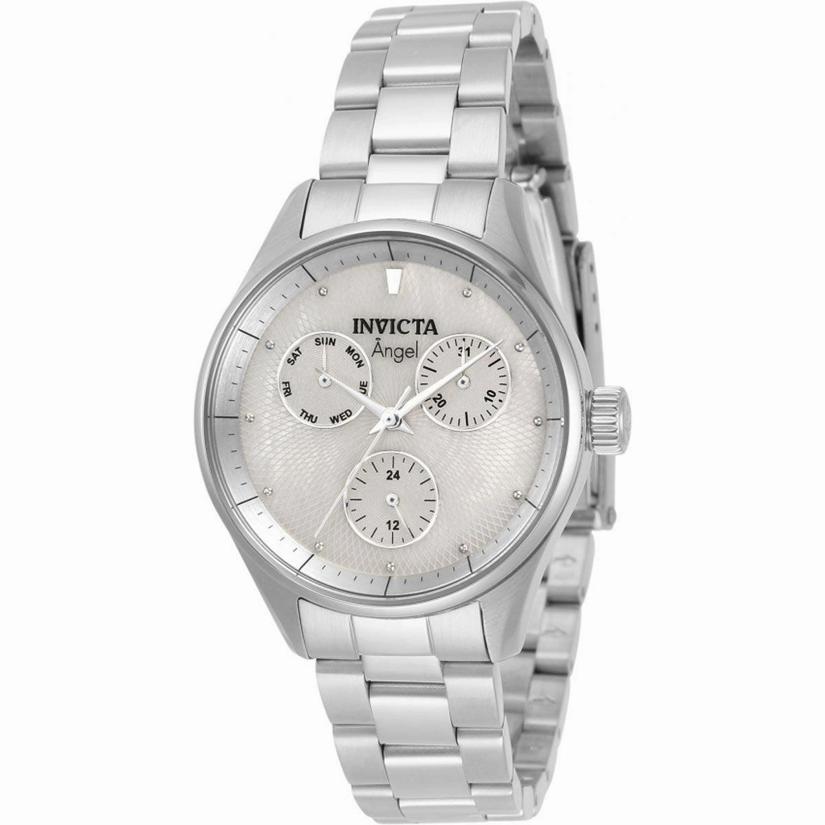Invicta Women's Watch - Angel Quartz White MOP Dial Stainless Steel Bracelet | 31362