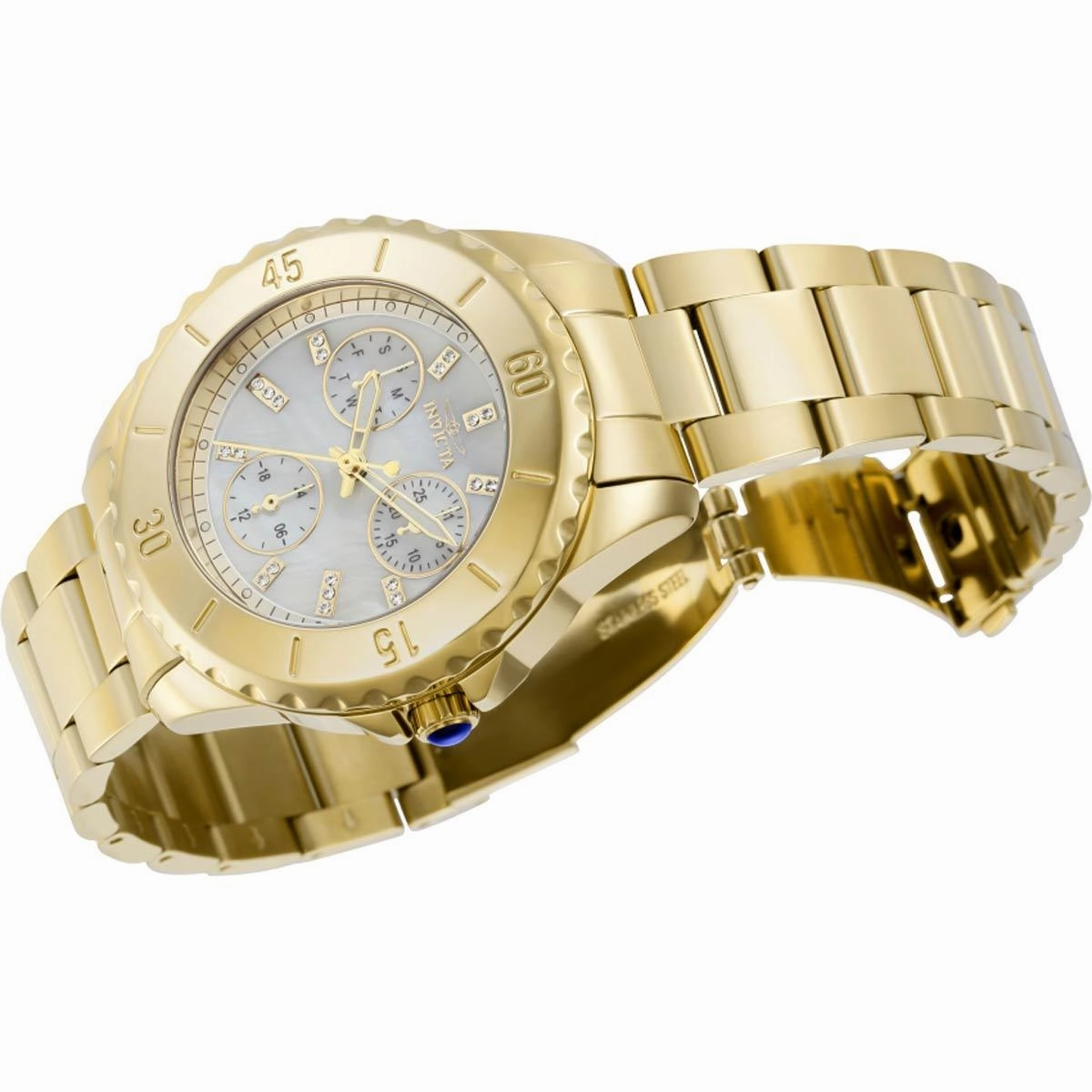 Invicta Women's Watch - Angel Quartz White Mother of Pearl Dial SS Bracelet | 37799