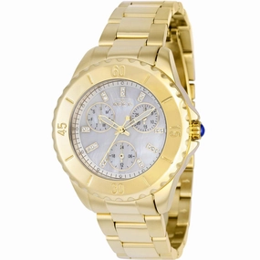 Invicta Women's Watch - Angel Quartz White Mother of Pearl Dial SS Bracelet | 37799
