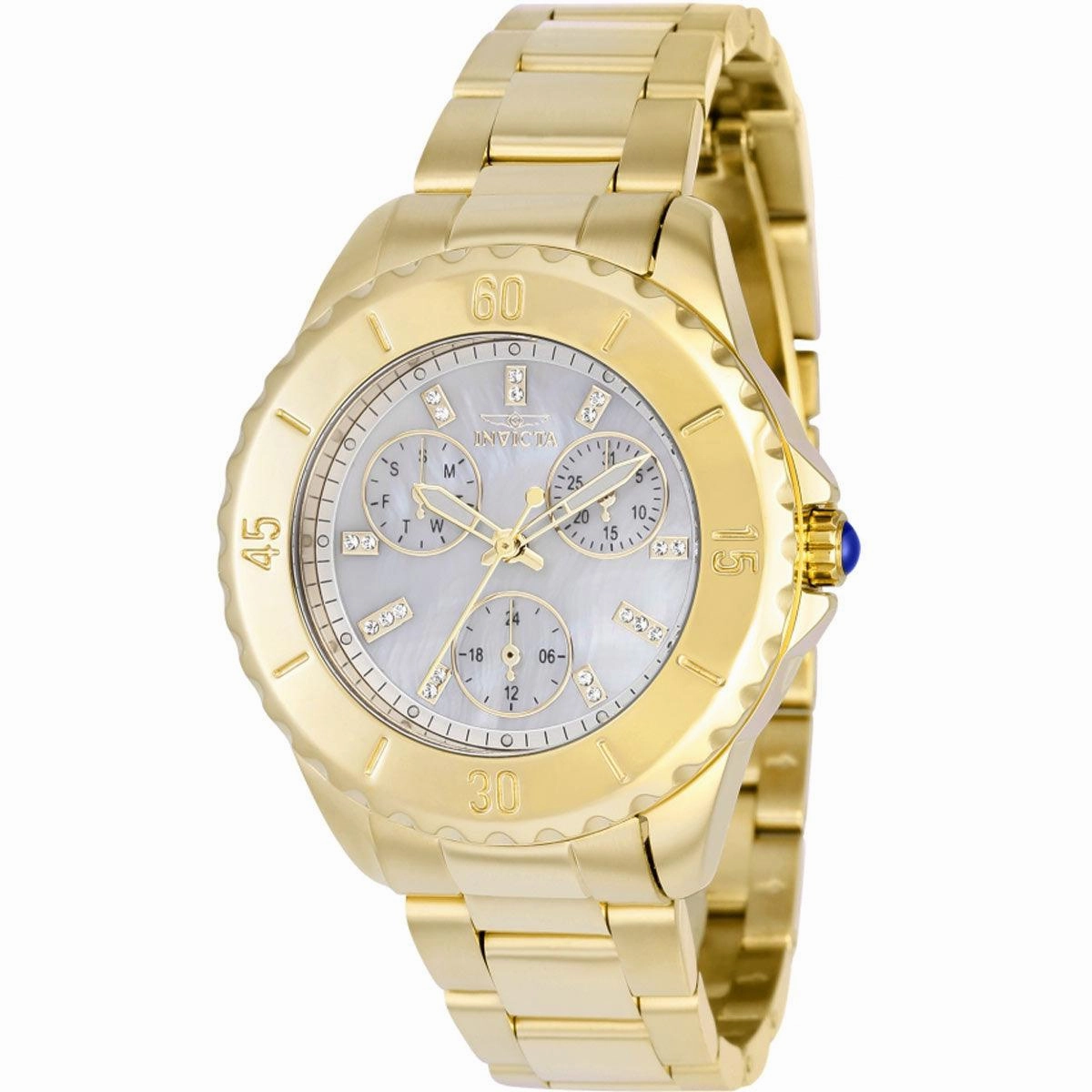 Invicta Women's Watch - Angel Quartz White Mother of Pearl Dial SS Bracelet | 37799