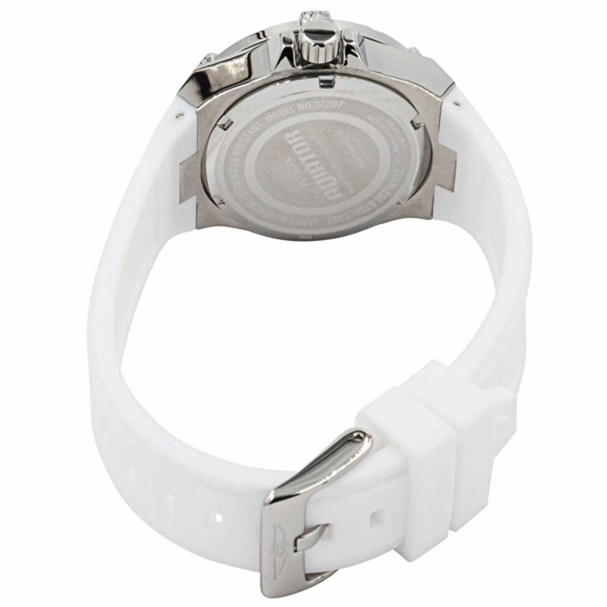 Invicta Women's Watch - Aviator Chronograph Silver Tone and White Dial Strap | 37297