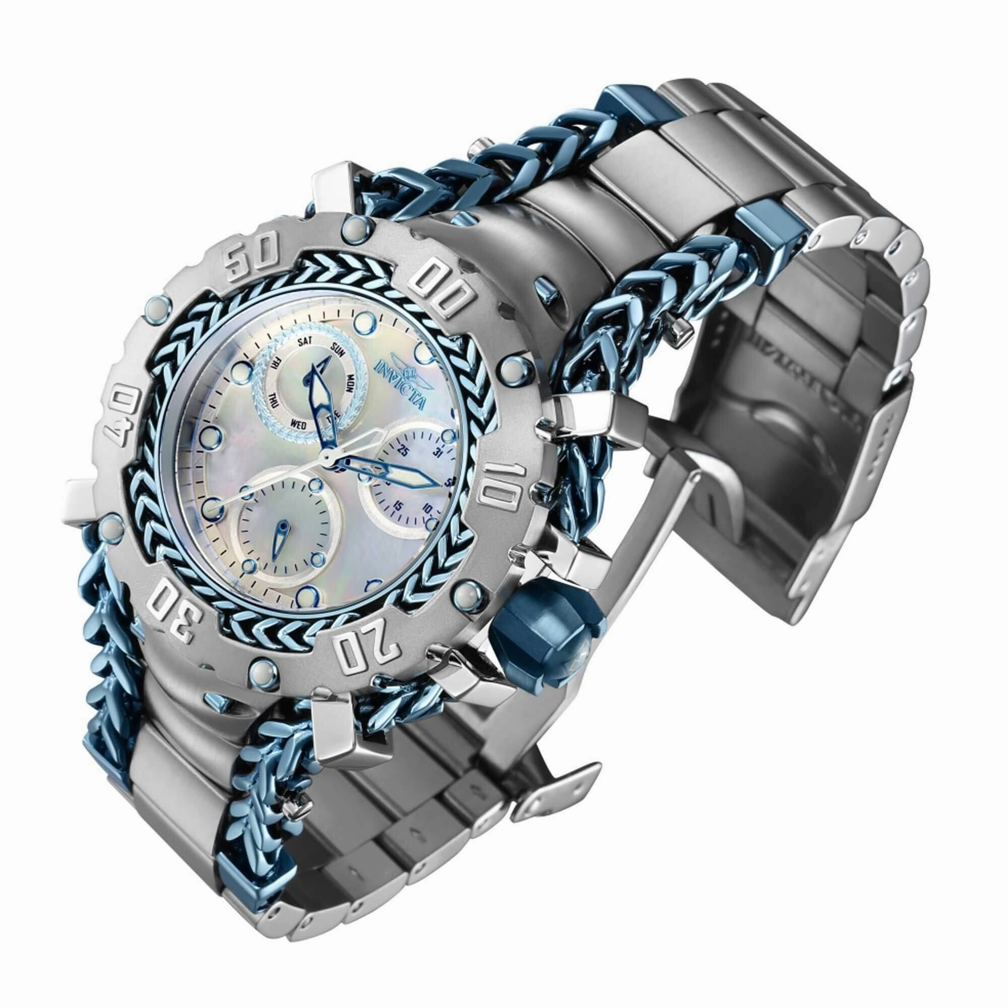Invicta Women's Watch - Gladiator Date Mother of Pearl Dial Steel Bracelet | 41111