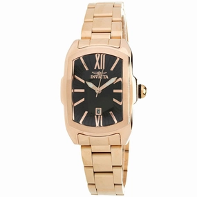 Invicta Women's Watch - Lupah Date Display Black Dial Rose Gold SS Bracelet | 39789