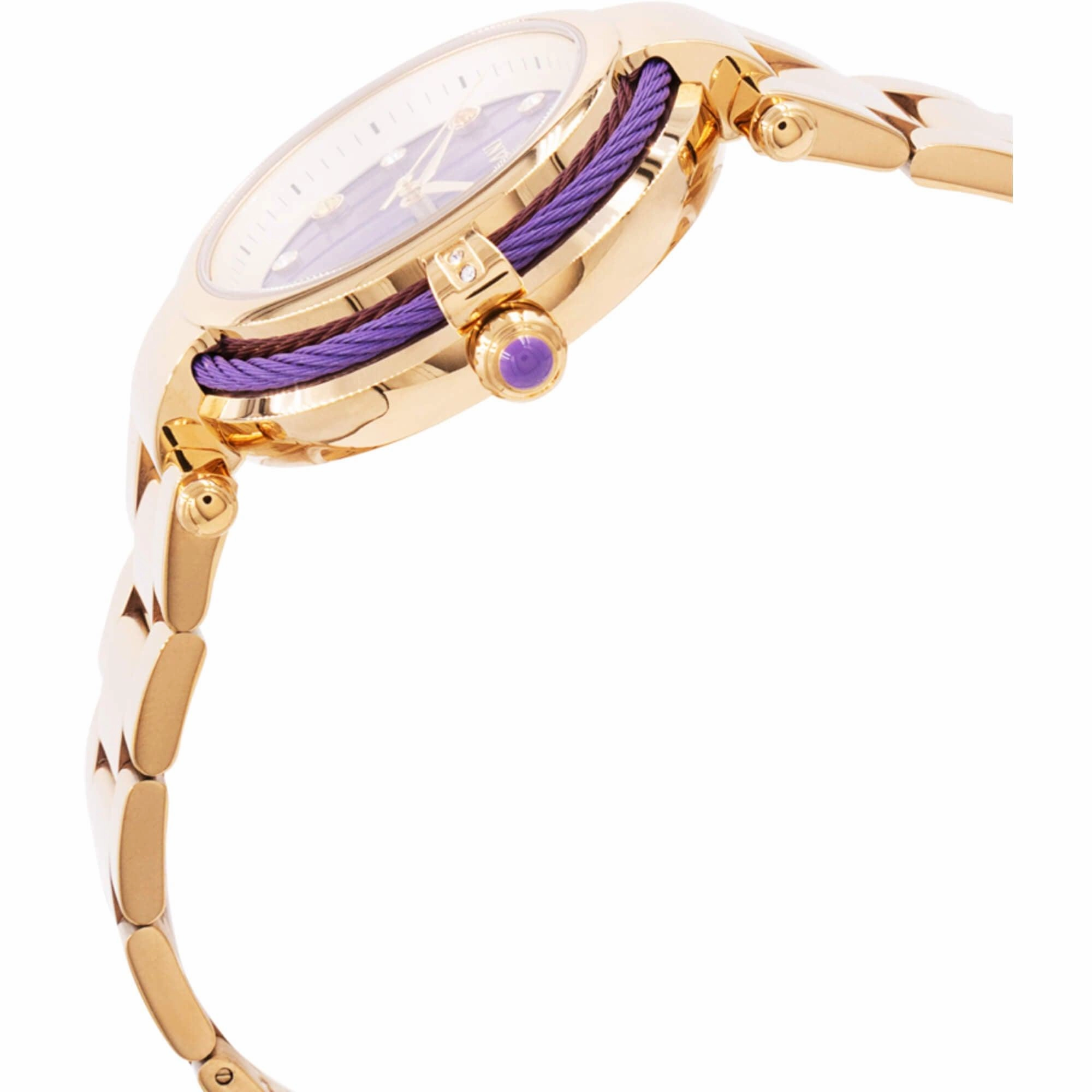 Invicta Women's Watch - Marvel Thanos Purple Dial Yellow Gold Steel Bracelet | 36386