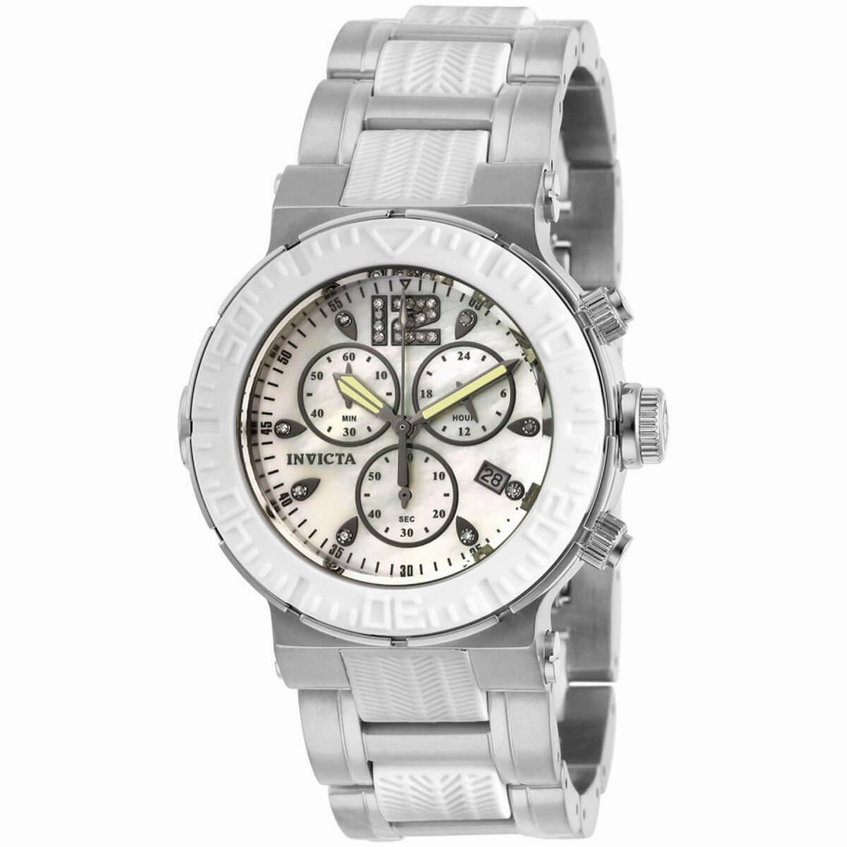 Invicta Women's Watch - Ocean Reef Two Tone White and Silver Tone Bracelet | 29666