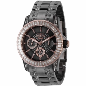Invicta Women's Watch - Shaq Quartz Gunmetal Crystal Accented Steel Bracelet | 43825