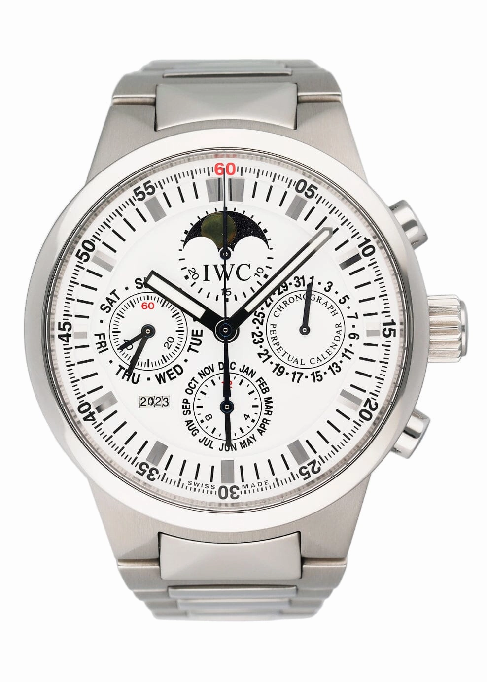 IWC GST Perpetual Calendar IW3756-19 White Dial Mens Watch With Box