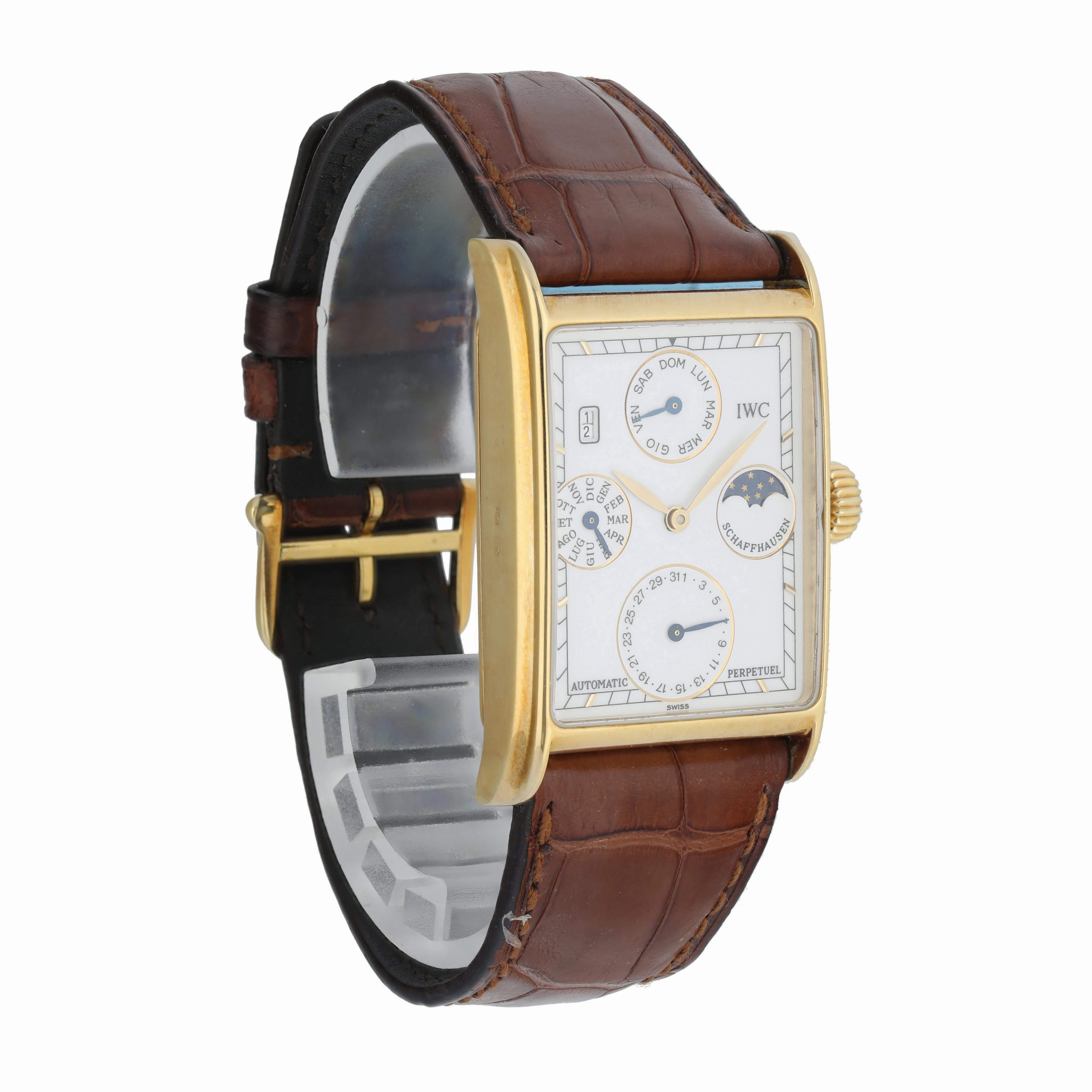 IWC Novecento IW3545 Yellow Gold Perpetual calendar Mens Watch
