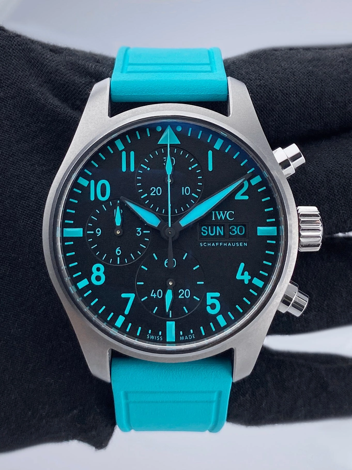 IWC Pilot's IW388108 41 Edition Mercedes-AMG PETRONAS Formula One Team Watch Box Papers