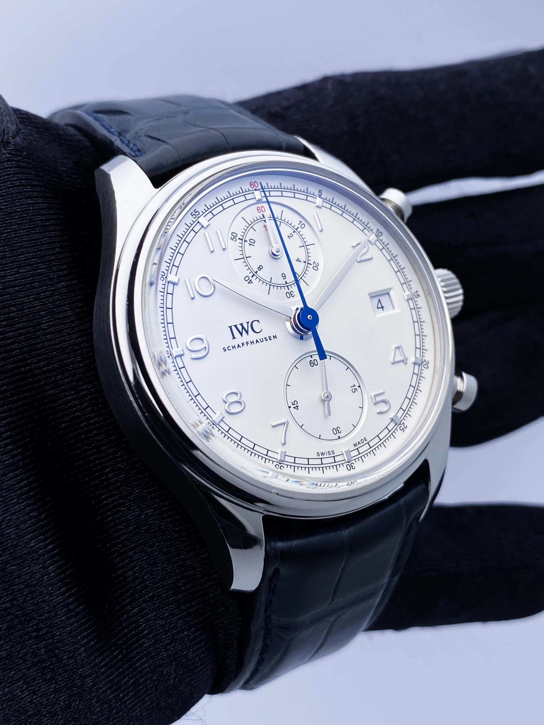IWC Portugieser Chronograph Classic IW390403 Mens Watch Box Papers
