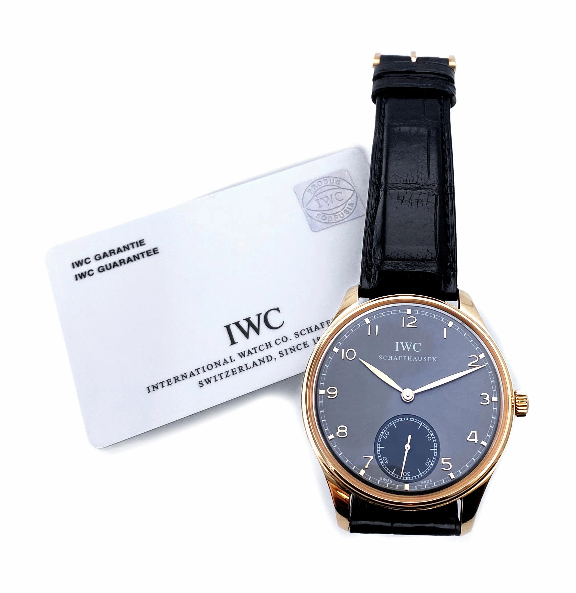 IWC Portugieser Hand-Wound IW545406 Mens Watch Box Papers