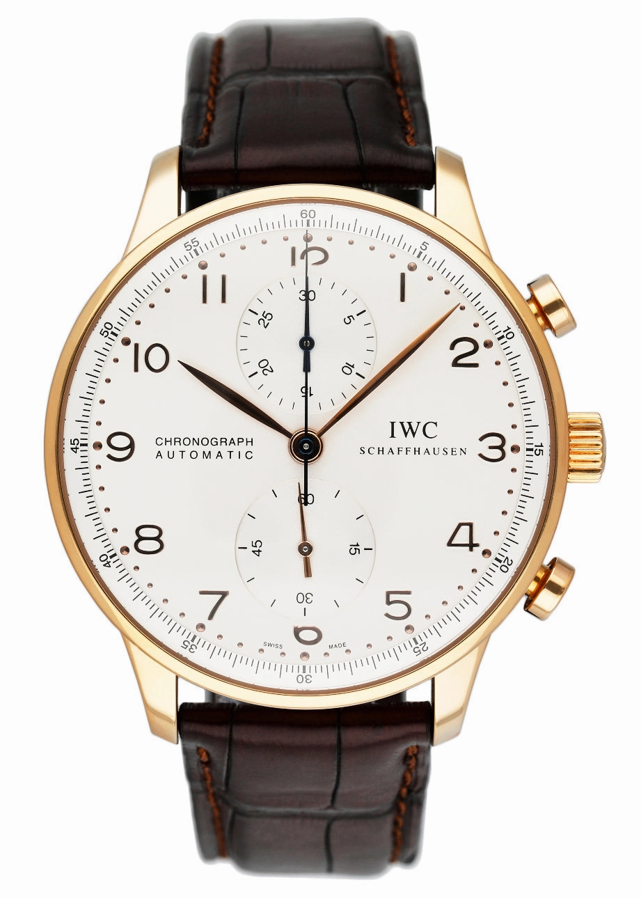 IWC Portugieser IW371402 18K Yellow Gold Mens Watch Box Papers
