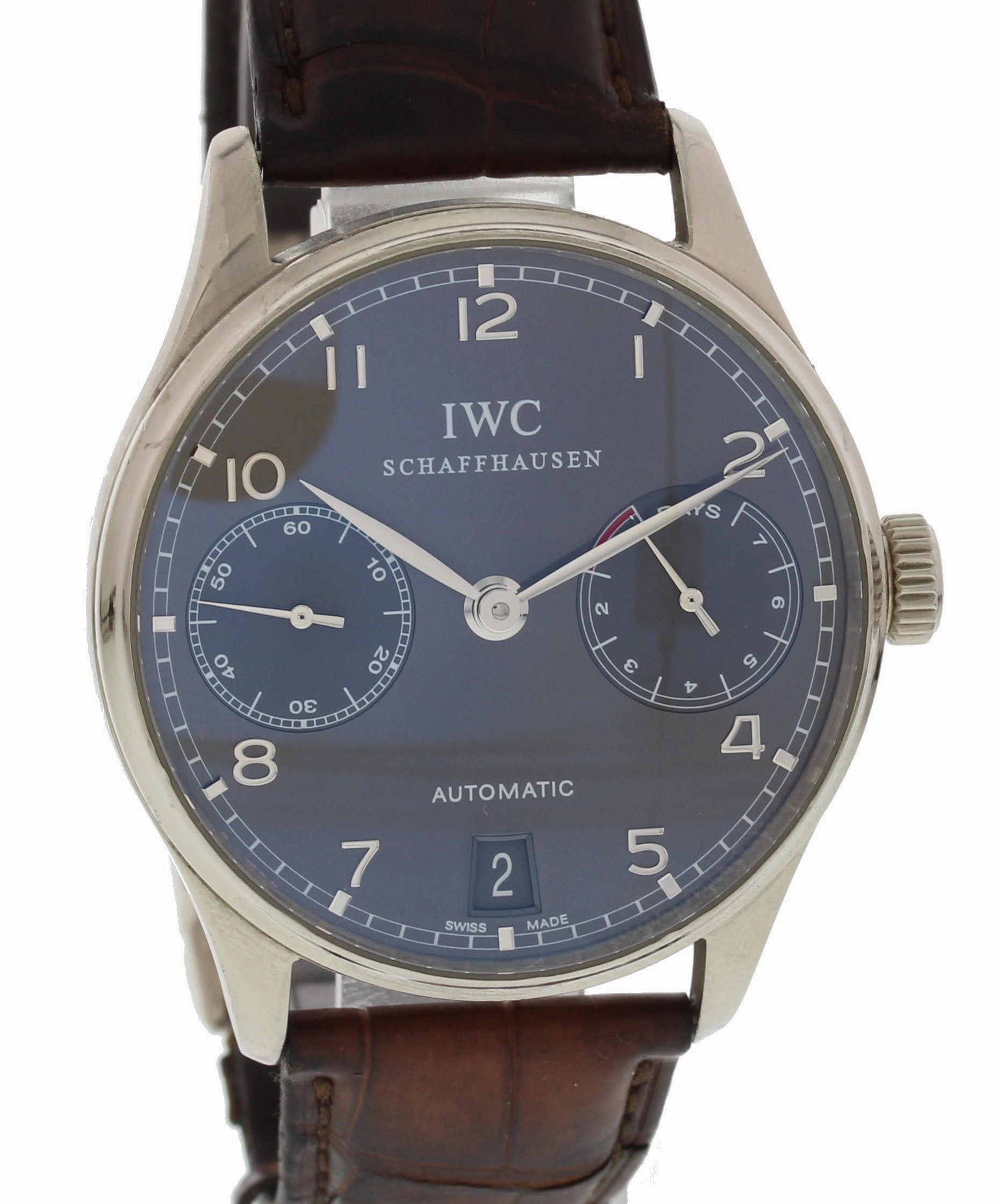 IWC Portuguese 7 Day Automatic IW500106 18K White Gold Box & Papers