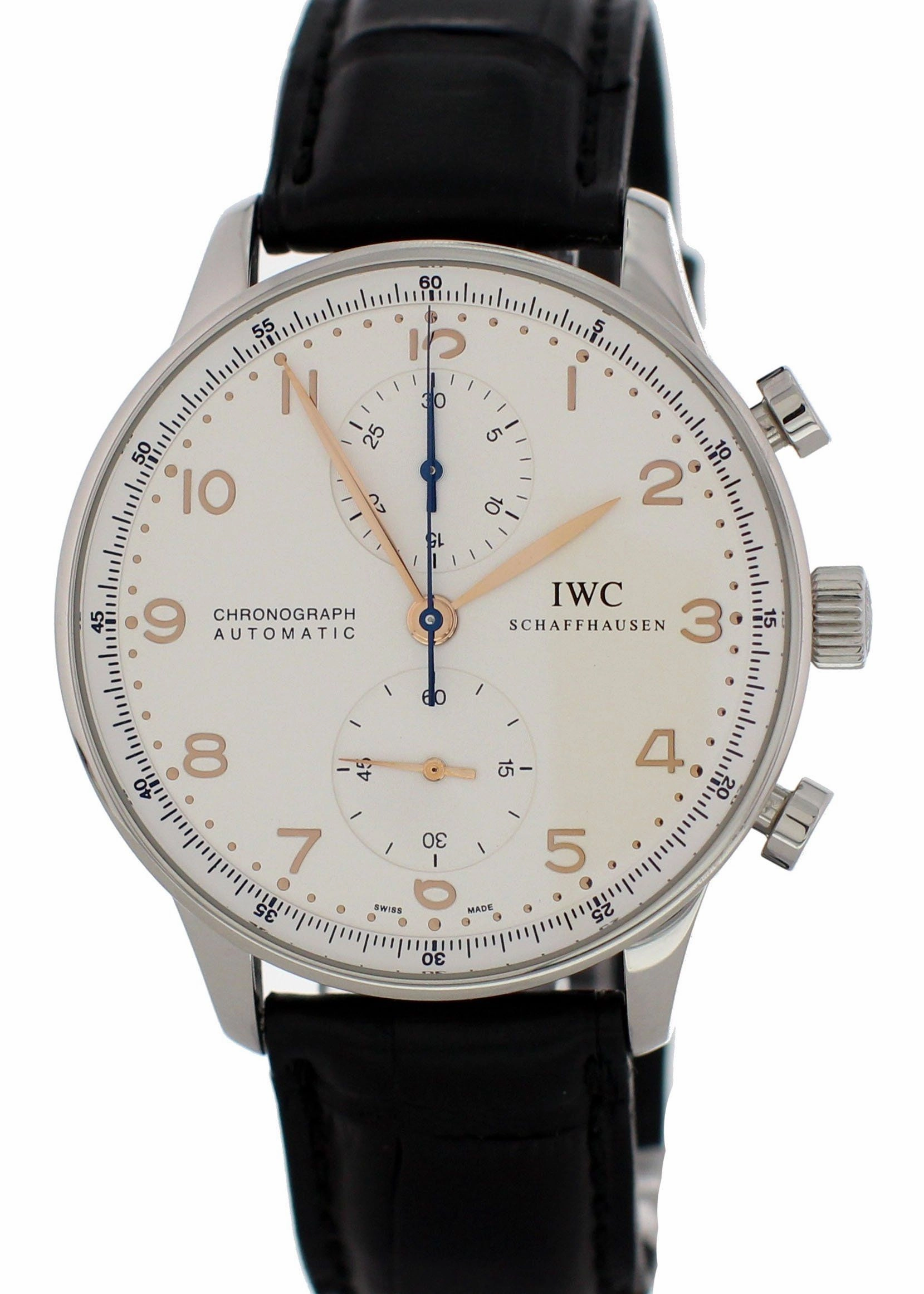IWC Portuguese Chronograph IW371401 Mens Watch With Box And Booklets