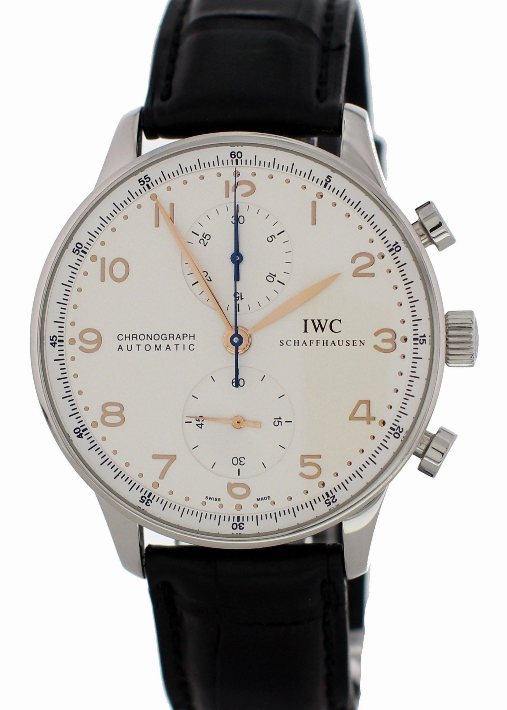 IWC Portuguese Chronograph IW371401 Mens Watch With Box And Booklets