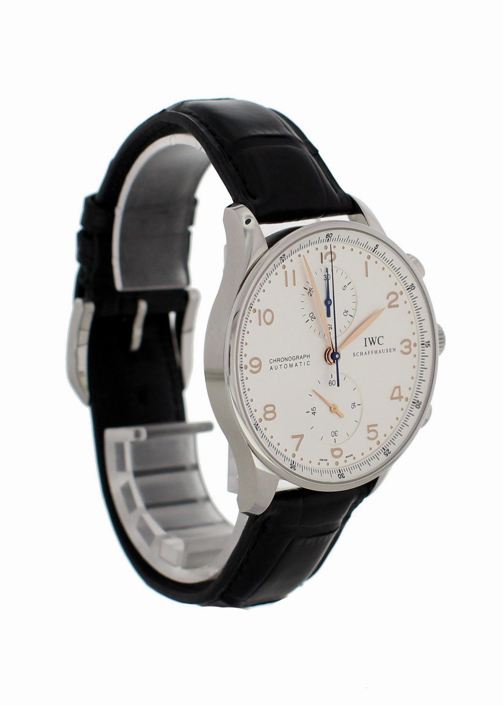 IWC Portuguese Chronograph IW371401 Mens Watch With Box And Booklets