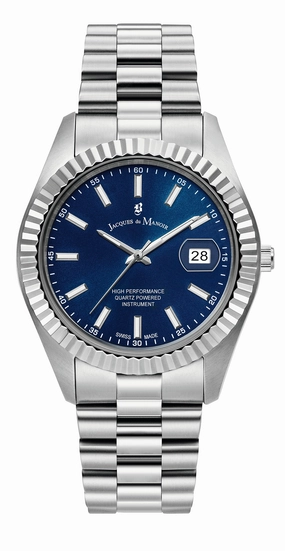 JDM Inspiration Business Date Silver Blue 5 ATM
