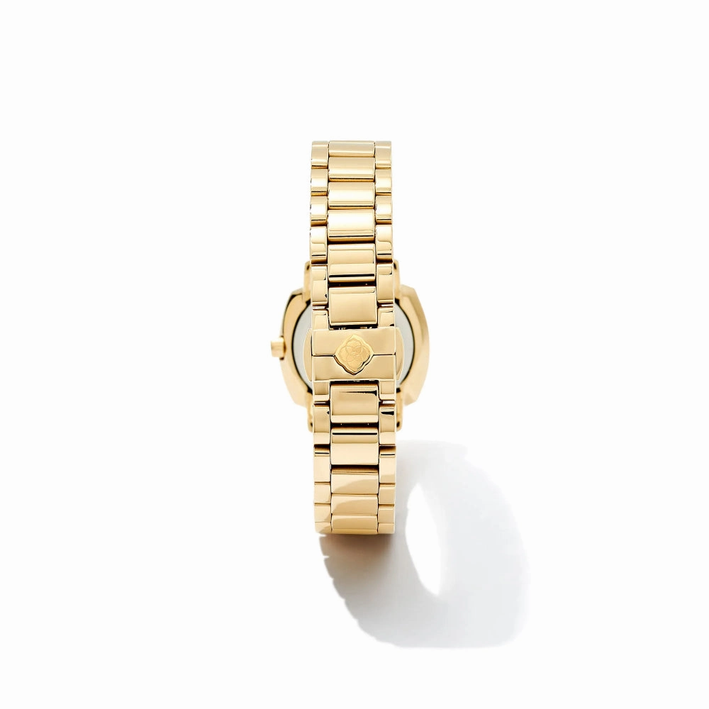 Kendra Scott Dira Gold Tone Stainless Steel 28mm Watch in Ivory Mother Of Pearl